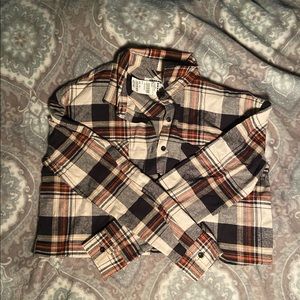 SOLD cropped plaid flannel